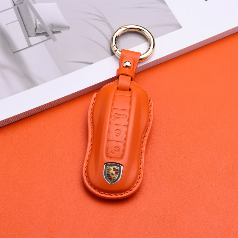 Pastel Leather Key Fob Cover for Porsche (Model C) - T-Carbon Official Store