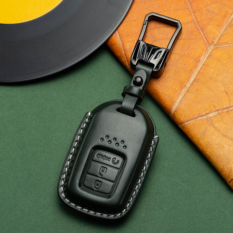 Exclusive Leather Key Fob Cover for Honda (Model C)