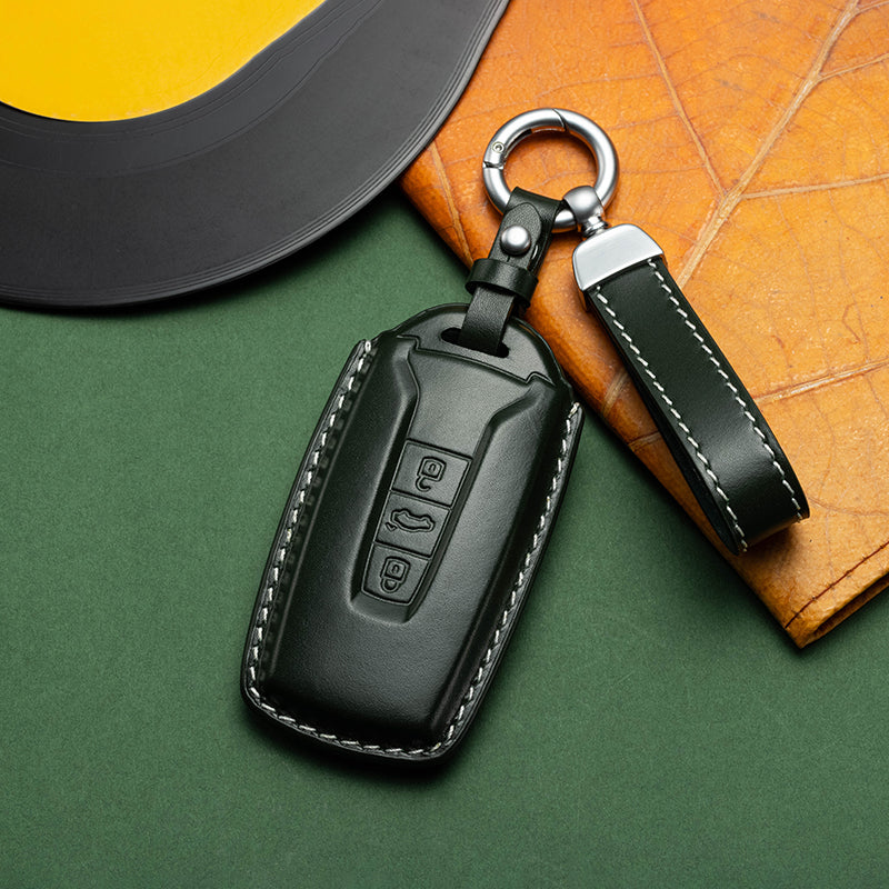 Exclusive Leather Key Fob Cover for Volkswagen (Model D)