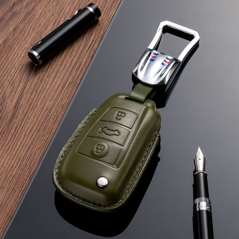 Leather Key Fob Cover for Audi (Model B) - T-Carbon Official Store