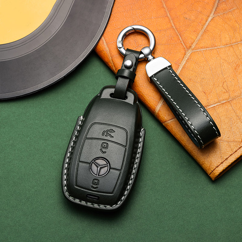 Exclusive Leather Key Fob Cover for Mercedes Benz (Model B)