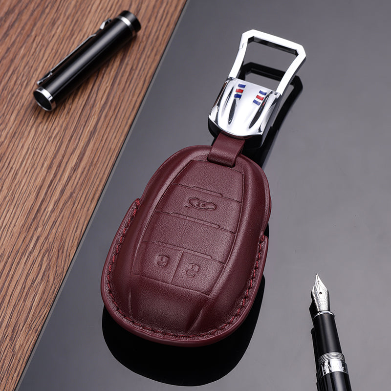 Leather Key Fob Cover for Alfa Romeo (Model A)