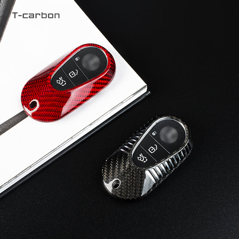 T-Carbon for Mercedes Benz Carbon Fiber Key Fob Case (Model D)