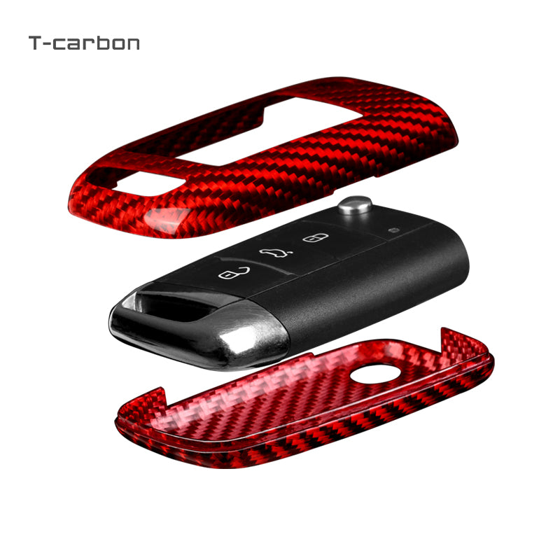 T-Carbon for Volkswagen Carbon Fiber Key Fob Case (Model G)