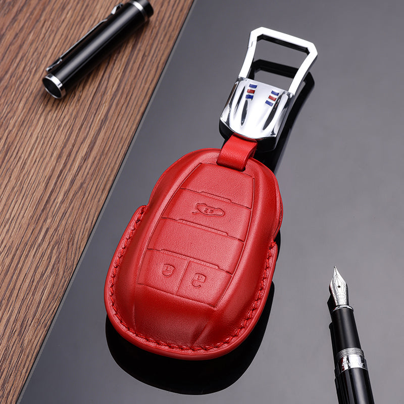Leather Key Fob Cover for Alfa Romeo (Model A)