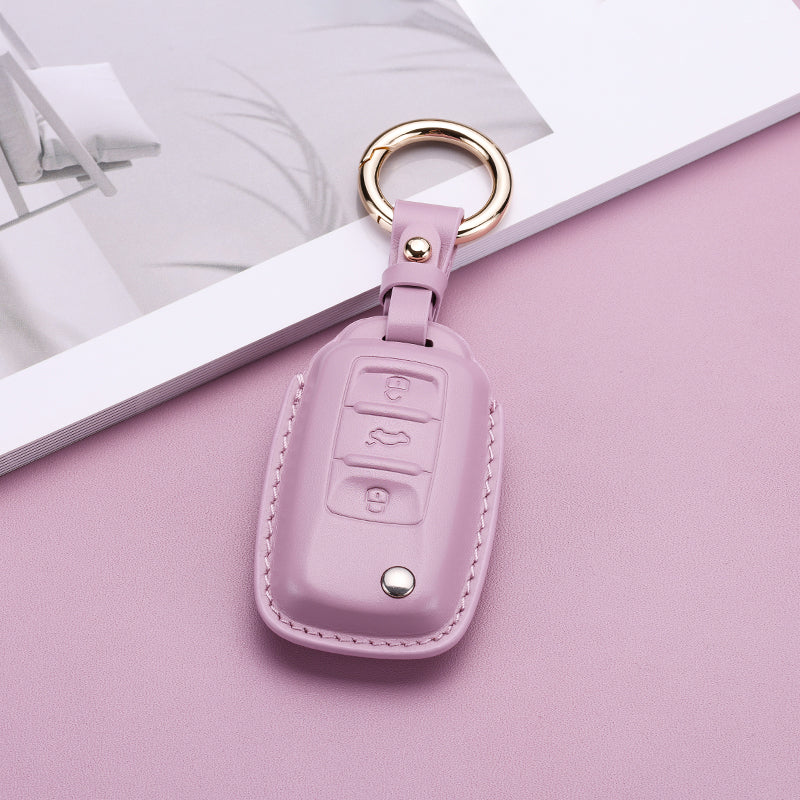 Pastel Leather Key Fob Cover for Volkswagen (Model B) - T-Carbon Official Store