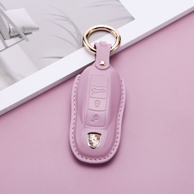 Pastel Leather Key Fob Cover for Porsche (Model A) - T-Carbon Official Store