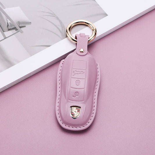 Pastel Leather Key Fob Cover for Porsche (Model A) - T-Carbon Official Store