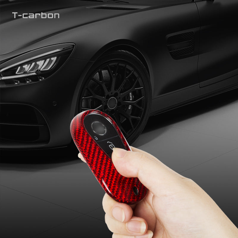 T-Carbon for Mercedes Benz Carbon Fiber Key Fob Case (Model D)