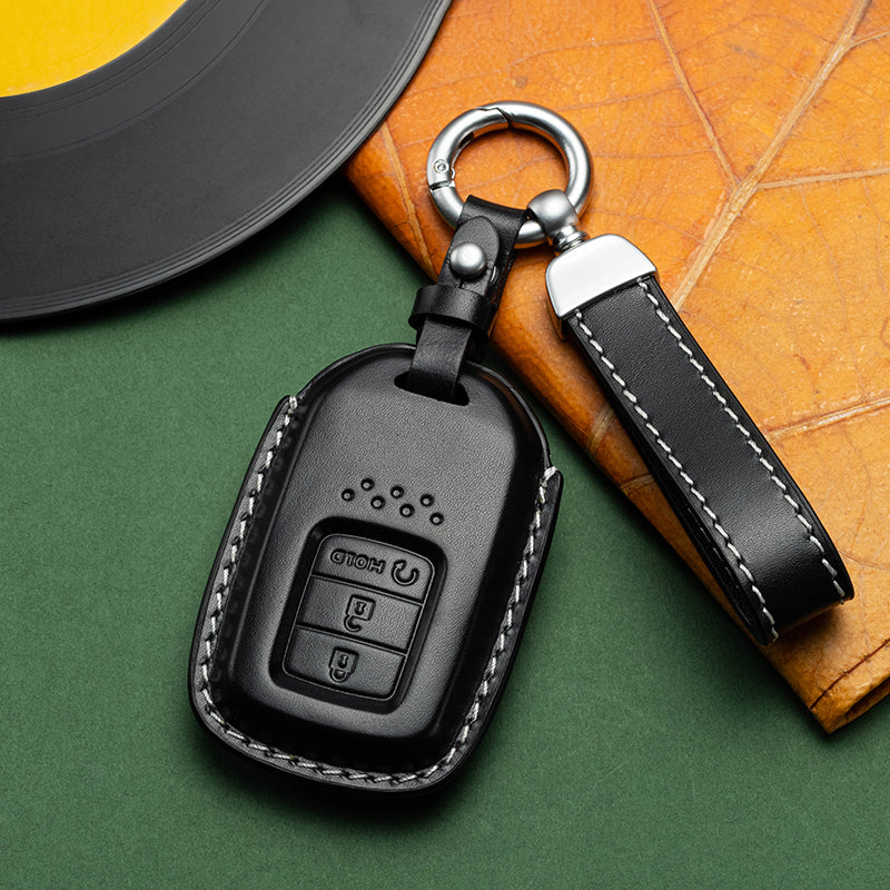 Exclusive Leather Key Fob Cover for Honda (Model C)