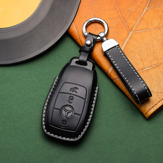 Exclusive Leather Key Fob Cover for Mercedes Benz (Model B)