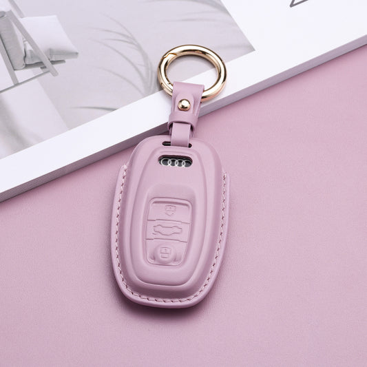 Pastel Leather Key Fob Cover Audi (Model A)