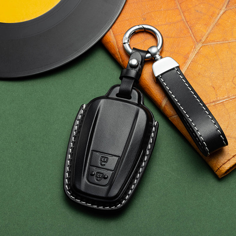 Exclusive Leather Key Fob Cover for Toyota (Model D)