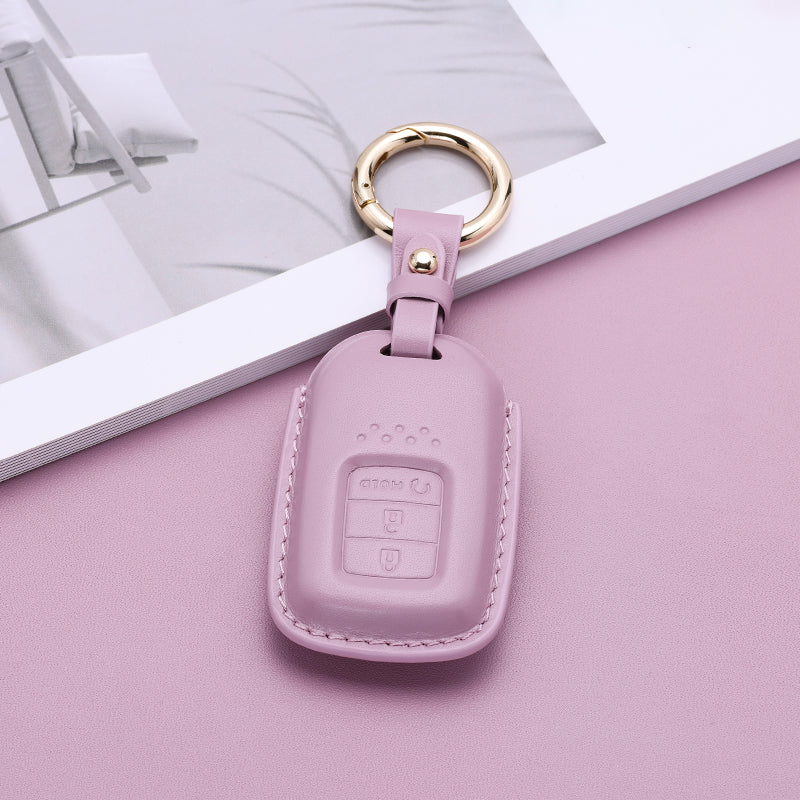 Pastel Leather Key Fob Cover for Honda (Model C)