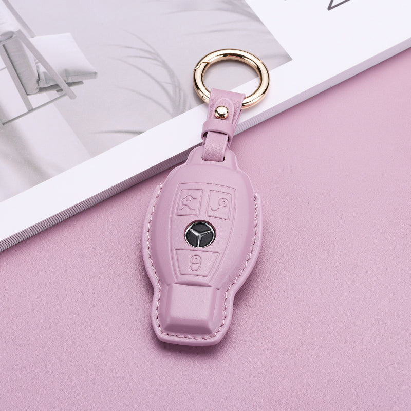 Pastel Leather Key Fob Cover for Mercedes Benz (Model A) - T-Carbon Official Store