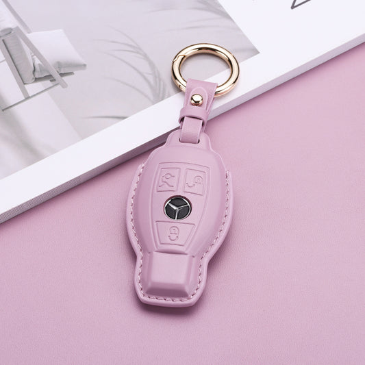 Pastel Leather Key Fob Cover for Mercedes Benz (Model A) - T-Carbon Official Store