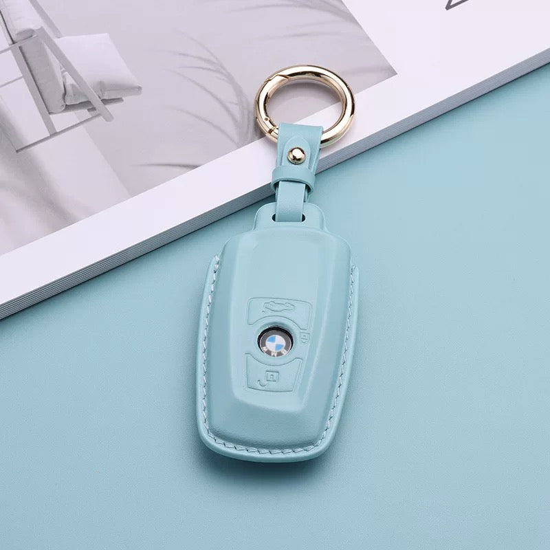 Pastel Leather Key Fob Cover for BMW (Model A) - T-Carbon Official Store
