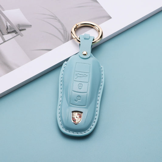 Pastel Leather Key Fob Cover for Porsche (Model A) - T-Carbon Official Store