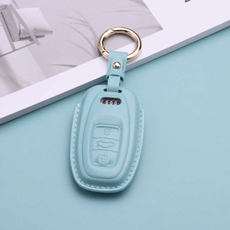 Pastel Leather Key Fob Cover Audi (Model A)