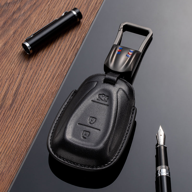 Leather Key Fob Cover for Chevrolet (Model B) - T-Carbon Official Store