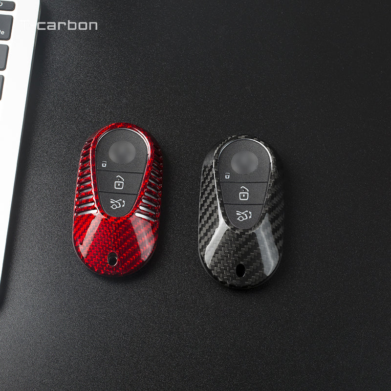 T-Carbon for Mercedes Benz Carbon Fiber Key Fob Case (Model D)