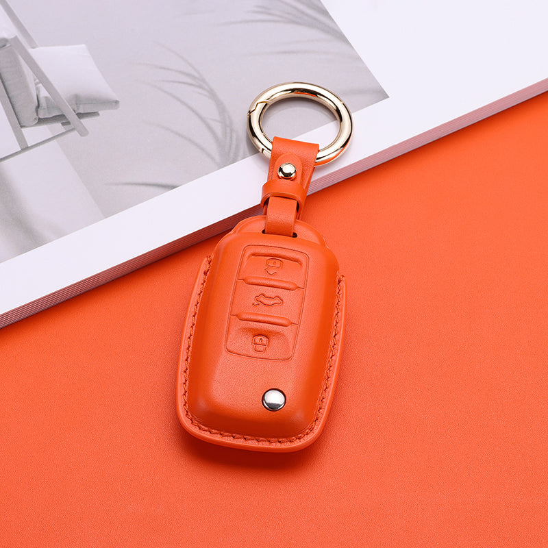 Pastel Leather Key Fob Cover for Volkswagen (Model B) - T-Carbon Official Store
