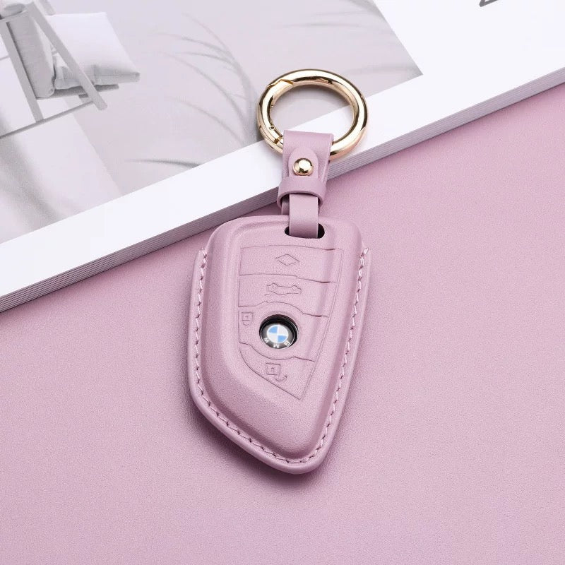 Pastel Leather Key Fob Cover for BMW (Model B) - T-Carbon Official Store