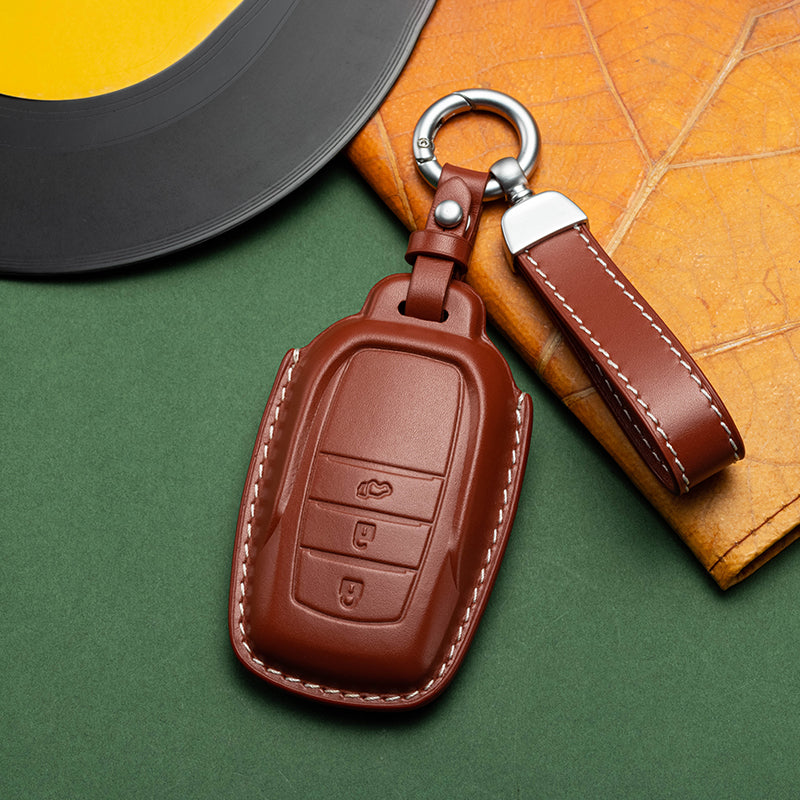 Exclusive Leather Key Fob Cover for Toyota (Model B)