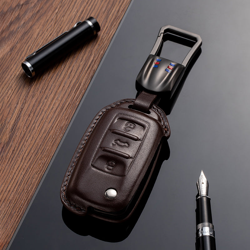Leather Key Fob Cover for Volkswagen (Model A/B) - T-Carbon Official Store