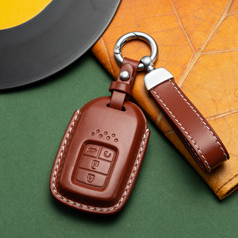 Exclusive Leather Key Fob Cover for Honda (Model C)