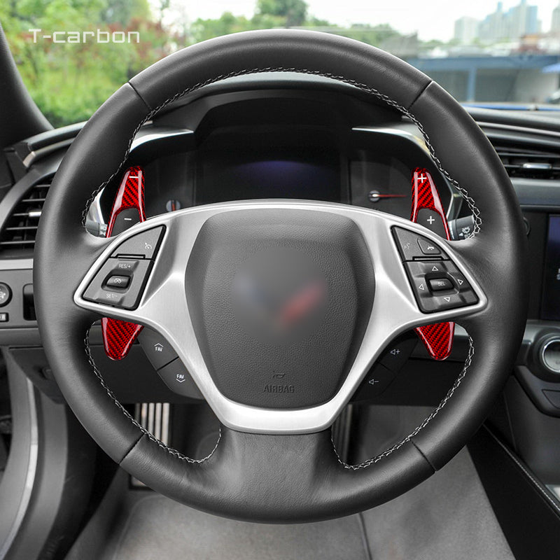 T-Carbon for Chevrolet Corvette Carbon Fiber Paddle Shifters (Model A: Corvette C7) - T-Carbon Official Store