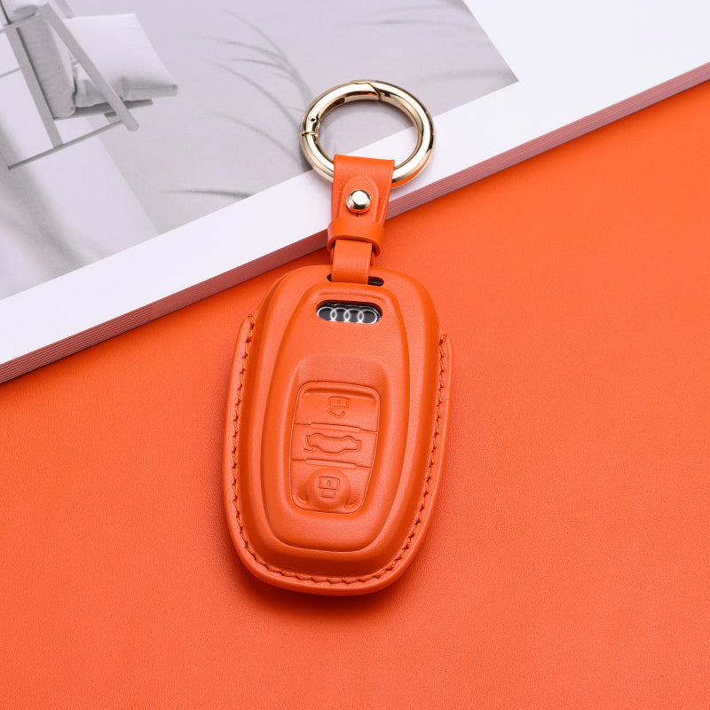 Pastel Leather Key Fob Cover Audi (Model A)