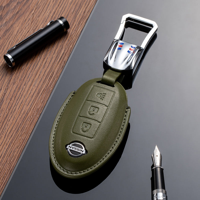 Leather Key Fob Cover for Nissan (Model A) - T-Carbon Official Store