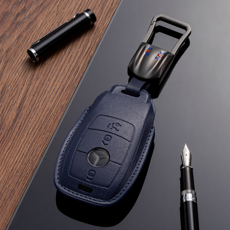 Leather Key Fob Cover for Mercedes Benz (Model B) - T-Carbon Official Store