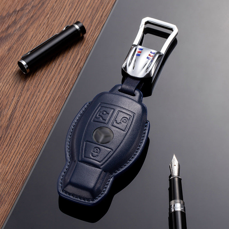 Leather Key Fob Cover for Mercedes Benz (Model A) - T-Carbon Official Store