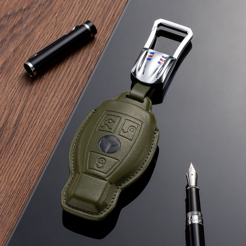 Leather Key Fob Cover for Mercedes Benz (Model A) - T-Carbon Official Store