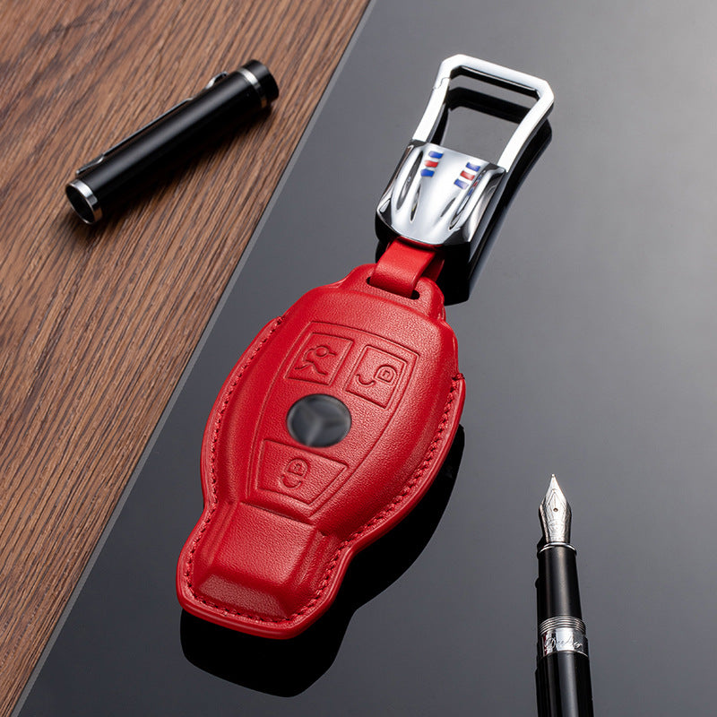 Leather Key Fob Cover for Mercedes Benz (Model A) - T-Carbon Official Store