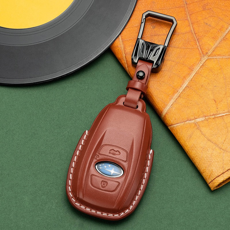 Exclusive Leather Key Fob Cover for Subaru (Model B)