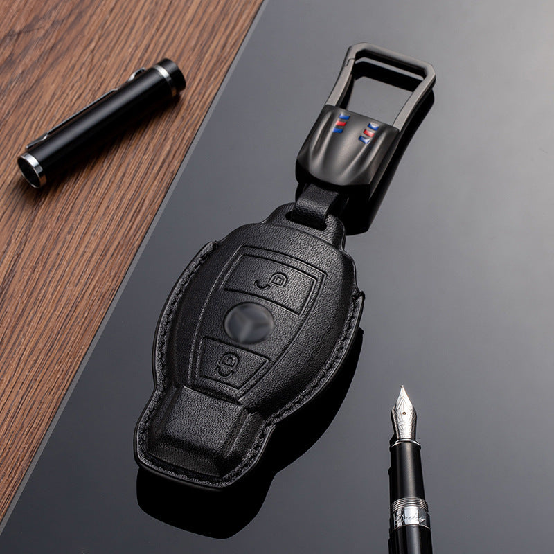 Leather Key Fob Cover for Mercedes Benz (Model A) - T-Carbon Official Store
