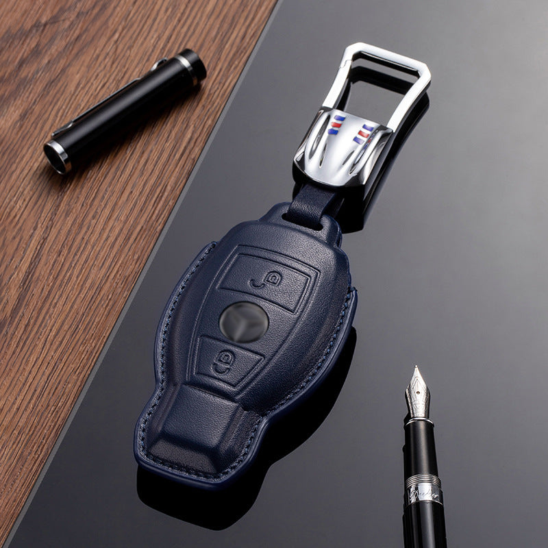 Leather Key Fob Cover for Mercedes Benz (Model A) - T-Carbon Official Store