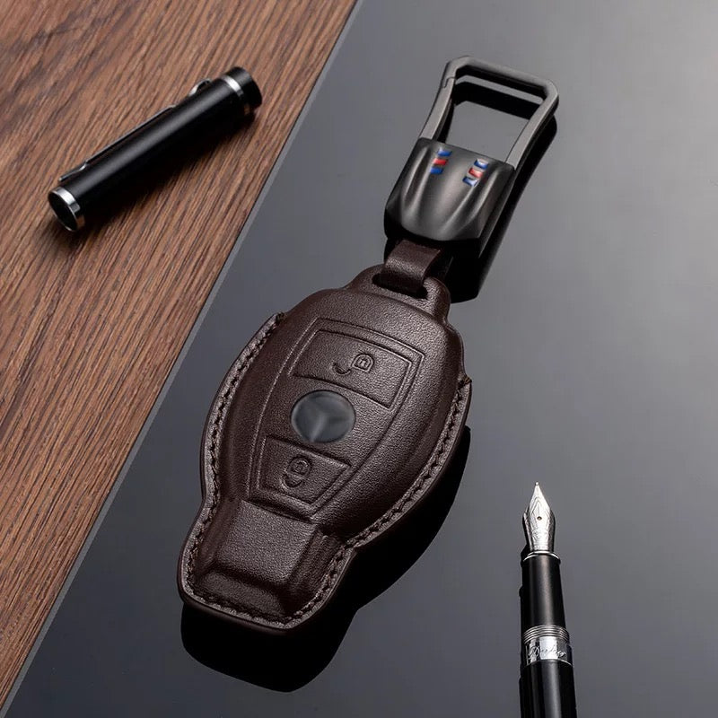 Leather Key Fob Cover for Mercedes Benz (Model A) - T-Carbon Official Store