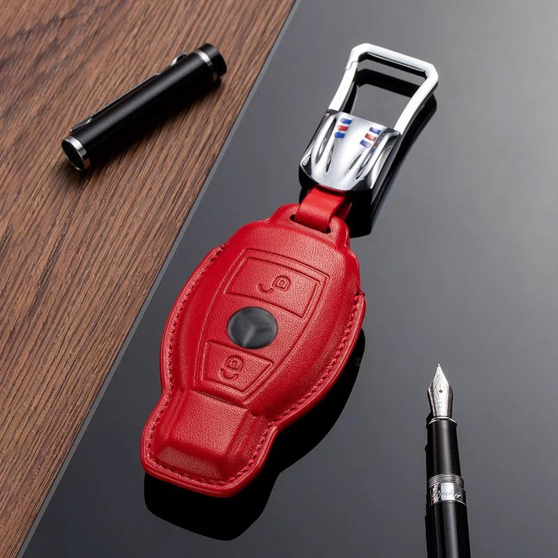 Leather Key Fob Cover for Mercedes Benz (Model A) - T-Carbon Official Store