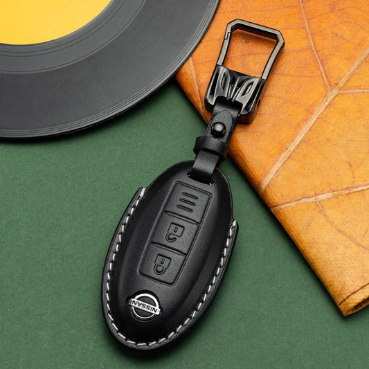 Exclusive Leather Key Fob Cover for Nissan (Model A)