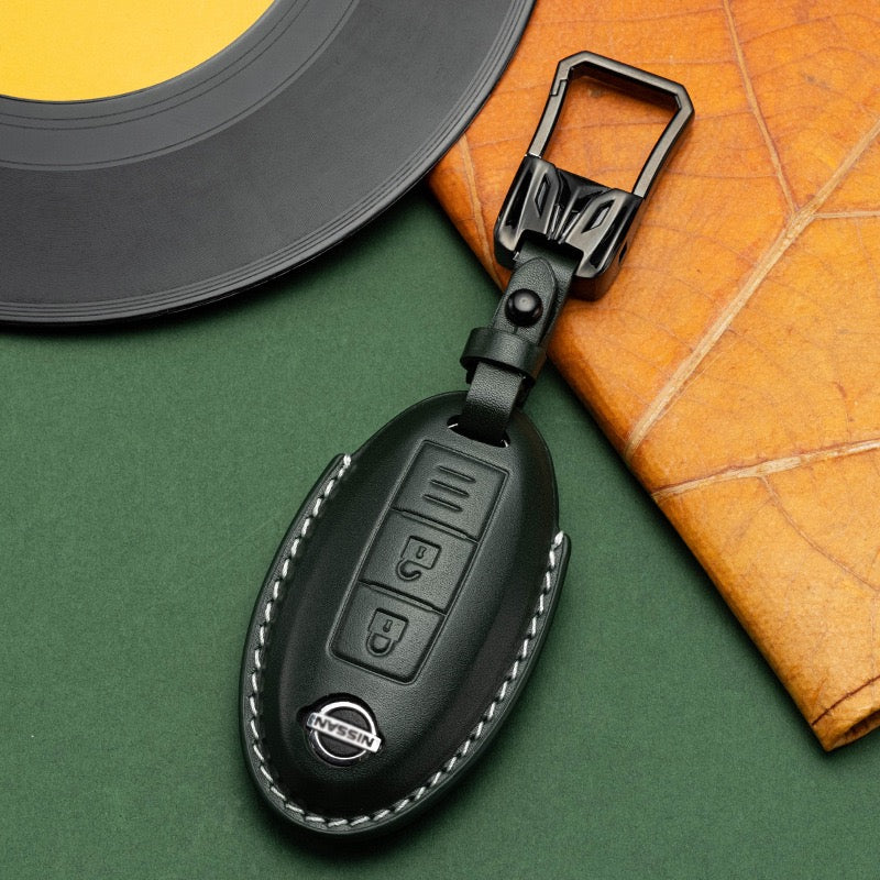 Exclusive Leather Key Fob Cover for Nissan (Model A)