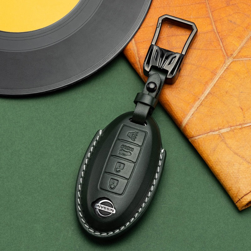 Exclusive Leather Key Fob Cover for Nissan (Model A)