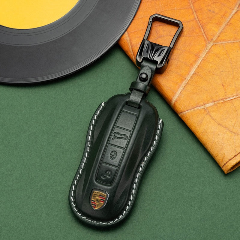 Exclusive Leather Key Fob Cover for Porsche (Model C)