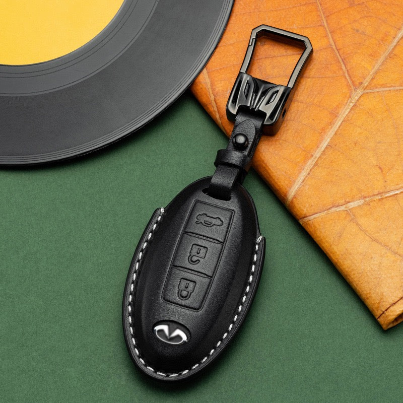 Exclusive Leather Key Fob Cover for Infiniti (Model B)