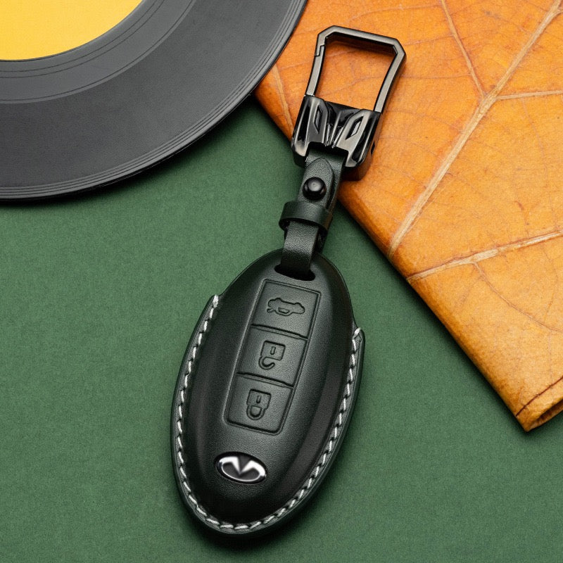Exclusive Leather Key Fob Cover for Infiniti (Model B)