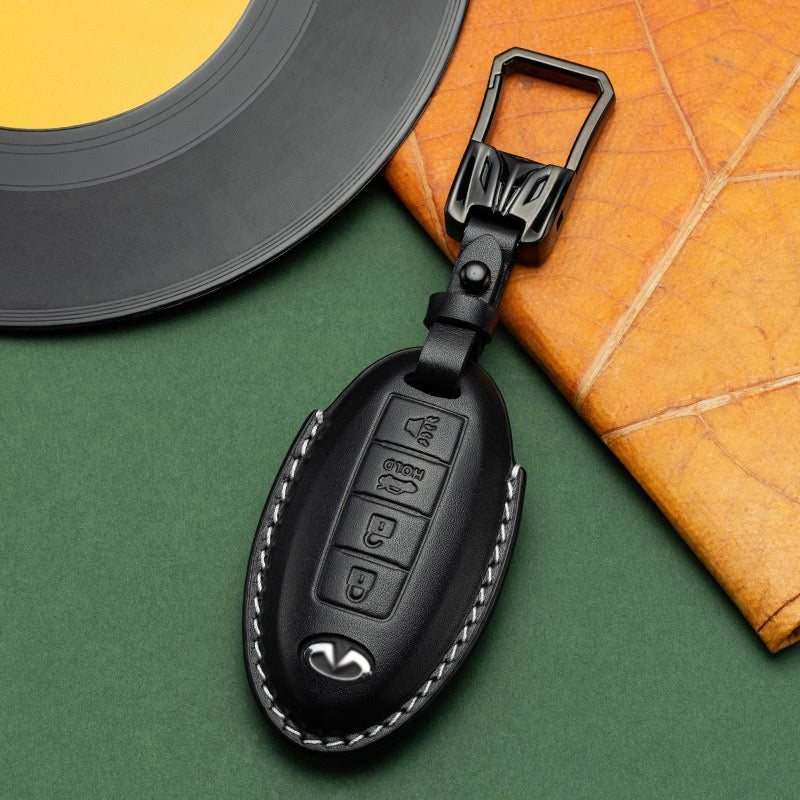 Exclusive Leather Key Fob Cover for Infiniti (Model B)
