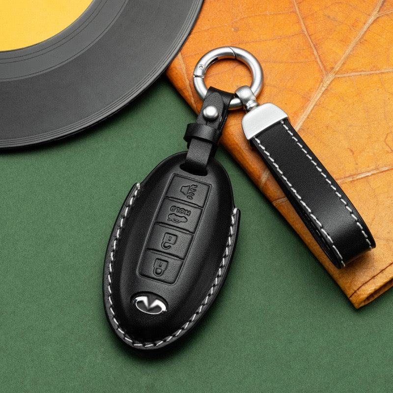 Exclusive Leather Key Fob Cover for Infiniti (Model B)